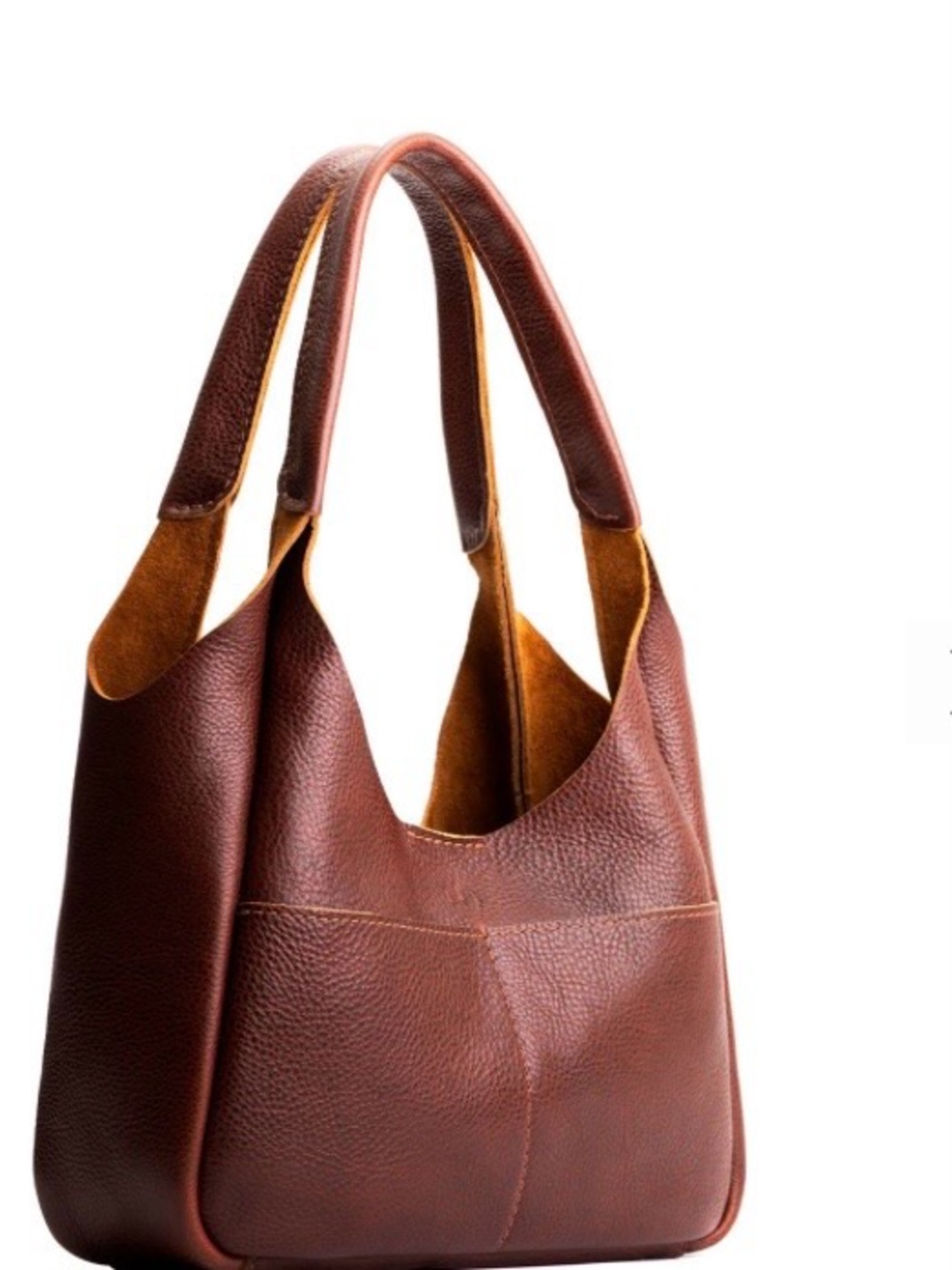 PORTLAND LEATHER COMPANY MEDIUM MADISON SHOULDER BAG IN NUTMEG - Picture 5 of 14